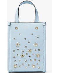 Jimmy Choo - Mini North-south Tote Ice Blue/light Gold One Size - Lyst