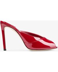 Jimmy Choo - Brigitte 100 Patent Leather Mules - Lyst