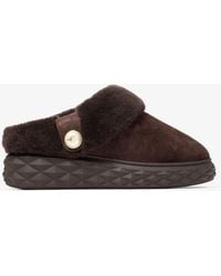 Jimmy Choo - Diamond Shearling Mules - Lyst