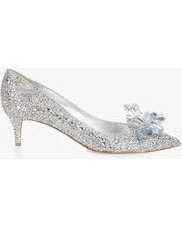 Jimmy Choo - Allure Crystal Covered Pointy Toe Pumps Crystal 34 - Lyst