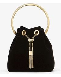 Jimmy Choo - Velvet Bon Bon Top Handle Bag - Lyst