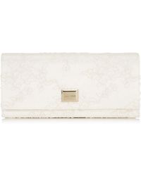 Jimmy Choo Lilia Petit Sac En Dentelle Florale - Blanc
