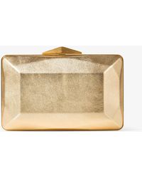 Jimmy Choo - Diamond Box Clutch Gold One Size - Lyst