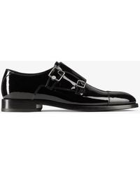 Jimmy Choo - Finnion Monk Strap Leather Shoes - Lyst