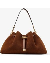 Jimmy Choo - Cinch Suede Shoulder Bag - Lyst