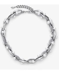 Jimmy Choo - Diamond Chain Necklace - Lyst