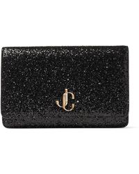 Jimmy Choo Palace Portefeuille En toffe Paillete - Noir