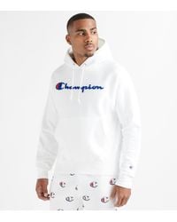 champion reverse weave pullover hoodie white