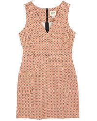Joanie - Clothing Ohlson Micro Check Print Pinafore Dress - Lyst