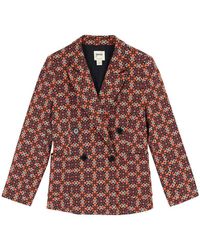 Joanie - Clothing Richy Geometric Floral Print Soft Tailored Blazer- Uk - Lyst