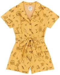 Joanie - Clothing Alexandra Western Rodeo Print Playsuit- Uk - Lyst