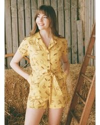 Joanie - Clothing Alexandra Western Rodeo Print Playsuit- Uk - Lyst