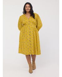 Joanie - Clothing Reba Bee Print Button-Through Dress - Lyst