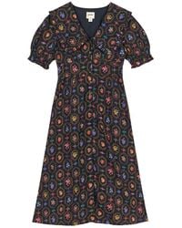 Joanie - Clothing Constance Framed Floral Print Collared Midaxi Dress- Uk - Lyst