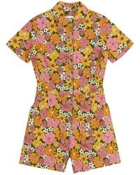 Joanie - Clothing Aisling Vintage Floral Print Playsuit- Uk - Lyst