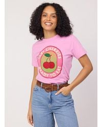 Joanie - Clothing Montmorency Cherry Print Graphic Slogan Tee-L (Uk 16-18) - Lyst