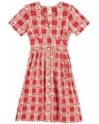 Joanie - Clothing Natalie Cherry Print Button-Down Tea Dress- Uk - Lyst