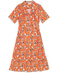 Joanie - Clothing Tally Vintage Ballroom Print Midi Tea Dress - Lyst