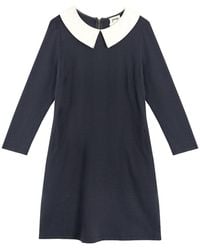 Joanie - Clothing Suzy Contrast Collar Jersey Swing Dress - Lyst