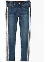 Joe's Jeans Metallic Stripe Skinny (little Girls) - Blue