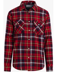 Joe's Jeans The Shirt Brushed Red Unisex Flannel
