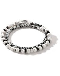John Hardy - Colorblock Pearl Wrap Bracelet In Sterling Silver - Lyst