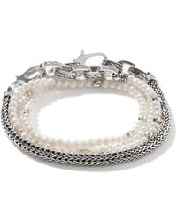 John Hardy - Pearl Chain Convertible Wrap Bracelet In Sterling Silver, Medium - Lyst
