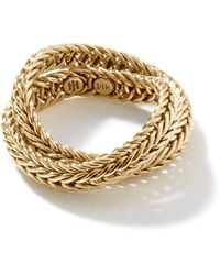 John Hardy - Kami Chain Crossover Ring, 4.5mm In 14k Yellow Gold - Lyst