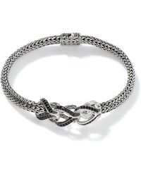 John Hardy - Classic Chain Asli 5mm Pavé Bracelet In Sterling Silver - Lyst