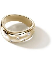 John Hardy - Surf 7mm Diamond Band Ring In 14k Gold - Lyst