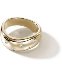 John Hardy - Surf 7mm Diamond Band Ring In 14k Gold - Lyst