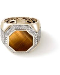 John Hardy - Signet Ring In 14k Yellow Gold - Lyst