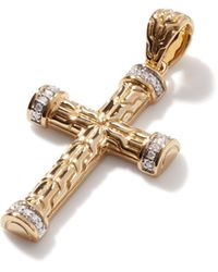 John Hardy - Cross Pendant Necklace In 18k Yellow Gold - Lyst