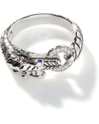 John Hardy - Legends Naga Pavé Ring In Sterling Silver - Lyst
