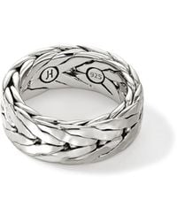 John Hardy - Hammered Ring In Sterling Silver - Lyst