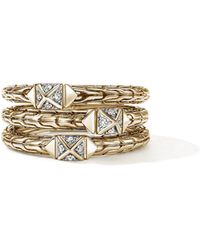 John Hardy - Icon Stud Triple Row Ring - Lyst