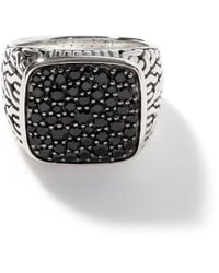 John Hardy - Carved Chain Signet Ring In Sterling Silver - Lyst