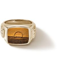 John Hardy - Carved Signet Ring In 14k Yellow Gold - Lyst