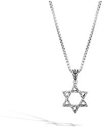 John Hardy - Star Of David Pendant Necklace In Sterling Silver, 20 - Lyst