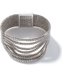 John Hardy - Rata Chain Multi Row Bracelet In Sterling Silver, Medium - Lyst