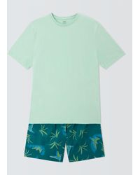 John Lewis - Organic Cotton Tropical Parrot Print Shorts Pyjama Set - Lyst