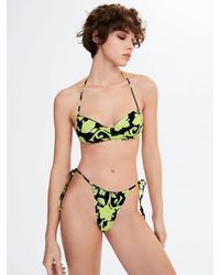Mango - Lilo Floral Print Halterneck Bikini Top - Lyst