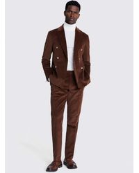 Moss - Slim Fit Double Breasted Corduroy Suit Jacket - Lyst