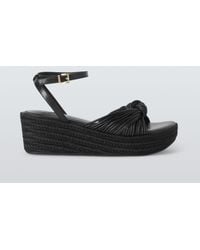John Lewis - Kimi Leather Spaghetti Strap Knotted Wedge Sandals - Lyst