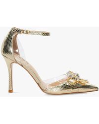Dune - Confess Bow Detail Heeled Court Shoes - Lyst