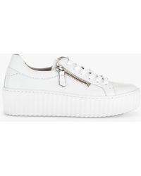 Gabor - Dolly Leather Zip Detail Trainers - Lyst