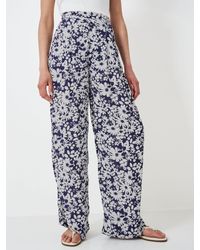 Crew - Dion Wide Leg Floral Print Trousers - Lyst
