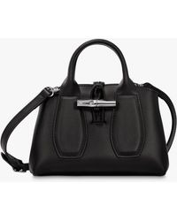 Longchamp - Le Roseau Small Leather Crossbody Bag - Lyst