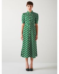 LK Bennett - Valerie Geometric Print Shirt Midi Dress - Lyst
