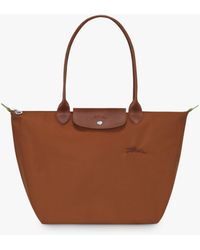 Longchamp - Le Pliage Green Recycled Canvas Large Shoulder Bag - Lyst
